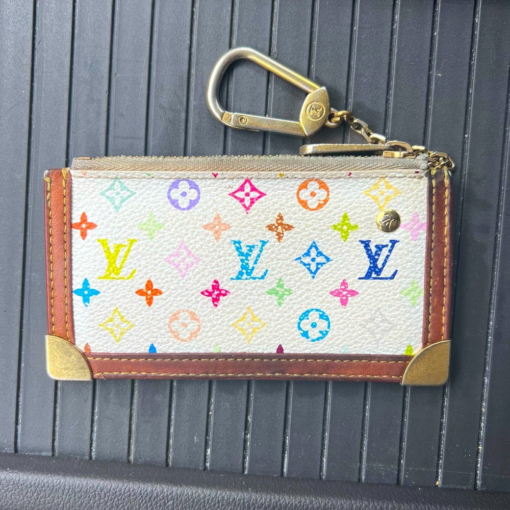 Louis Vuitton Vintage Murakami Multicolor Key Pouch